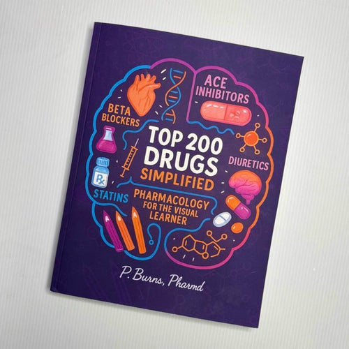 Top 200 Drugs Simplified: Pharmacology Coloring Book & Study Guide