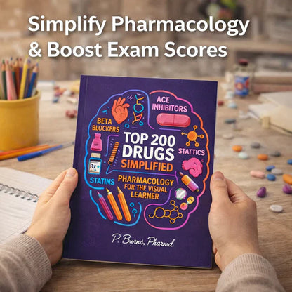 Top 200 Drugs Simplified: Pharmacology Coloring Book & Study Guide